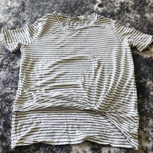 Striped Black and White Women's Top
